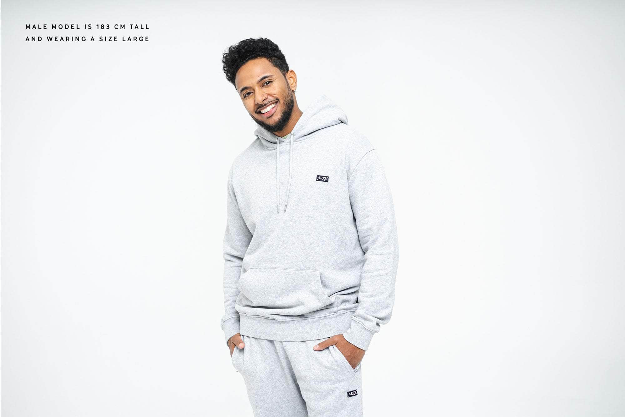 ARKK Apparel ARKK Box Logo Hoodie | Snow Melange Hoodie